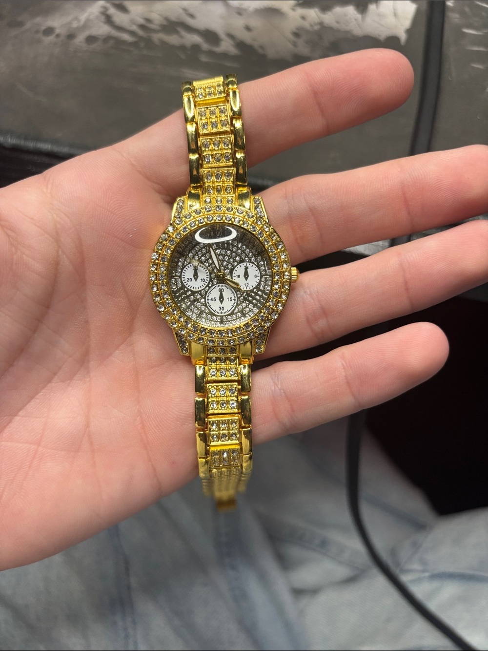 Gold Crystal-Accent Women's Watch - Elegant Gold Finish